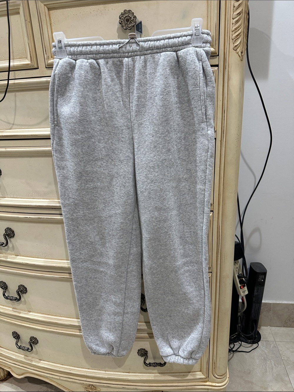 Kids Gray Fleece Jogger Sweatpants